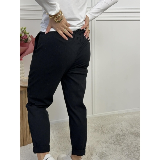 Spodnie chinosy materiałowe czarne